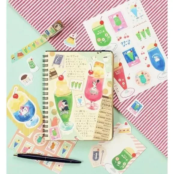 Furukawashiko Stationery SET - Journaling Deco Paper, Decals, Clear Stickers - Picture 6 of 6